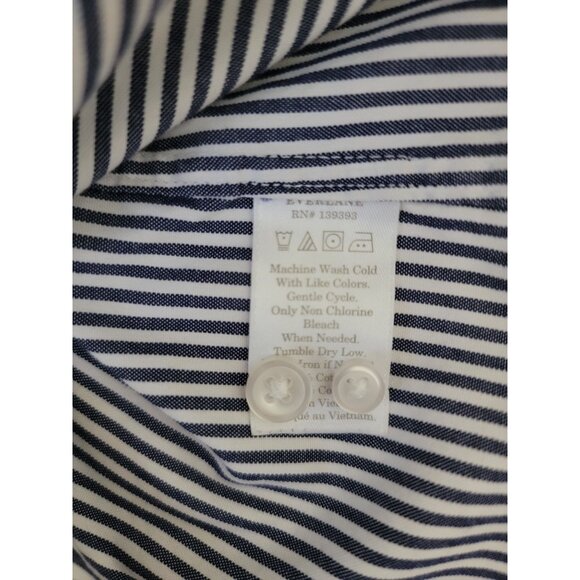 Everlane Short Sleeve Blue White Striped Button Down Casual Shirt Men's Sz S - Picture 5 of 6
